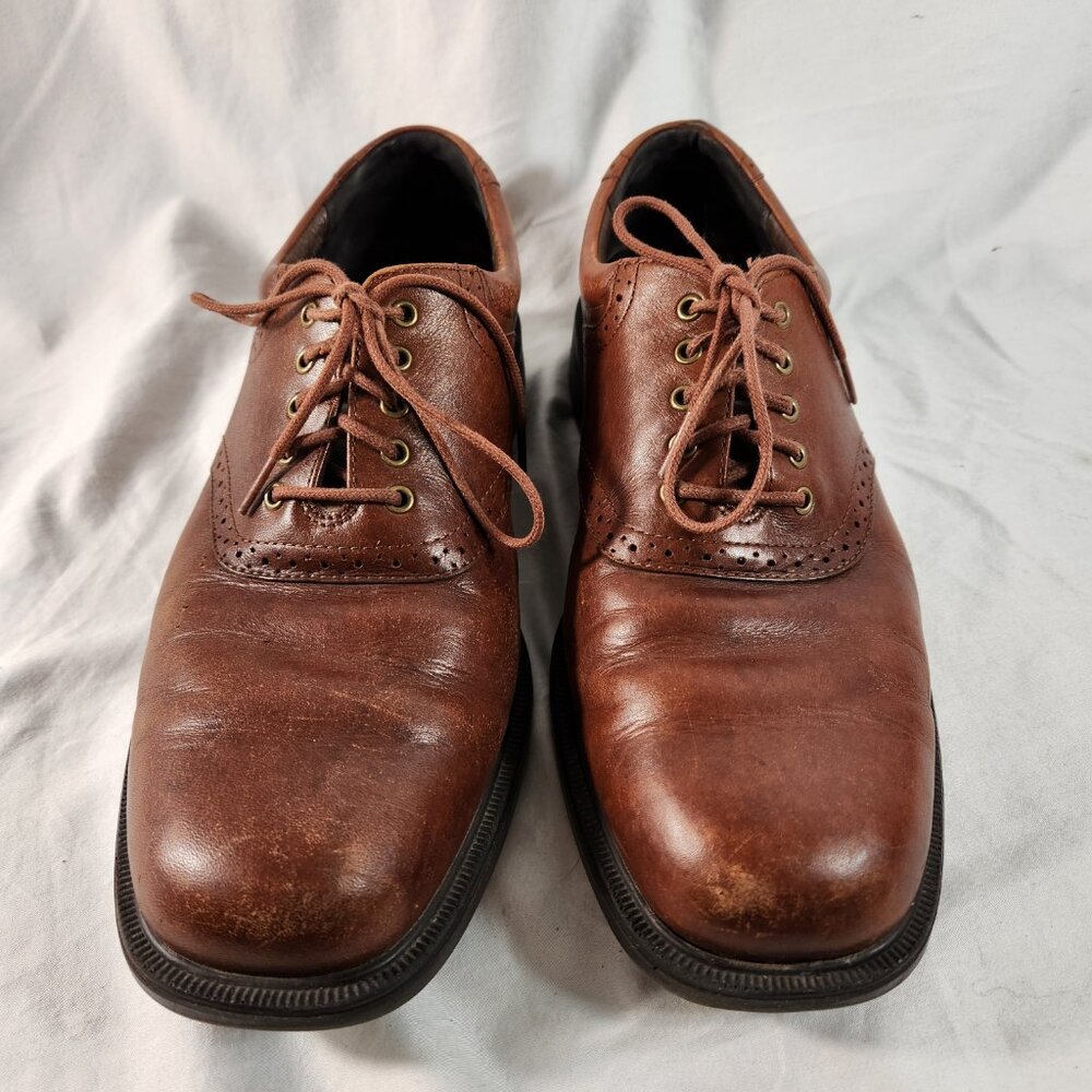 ROCKPORT APM2030 F PLAIN TOE OXFORDS BROWN LEATHER LACE UP MEN'S SHOES 11 M - Picture 2 of 16